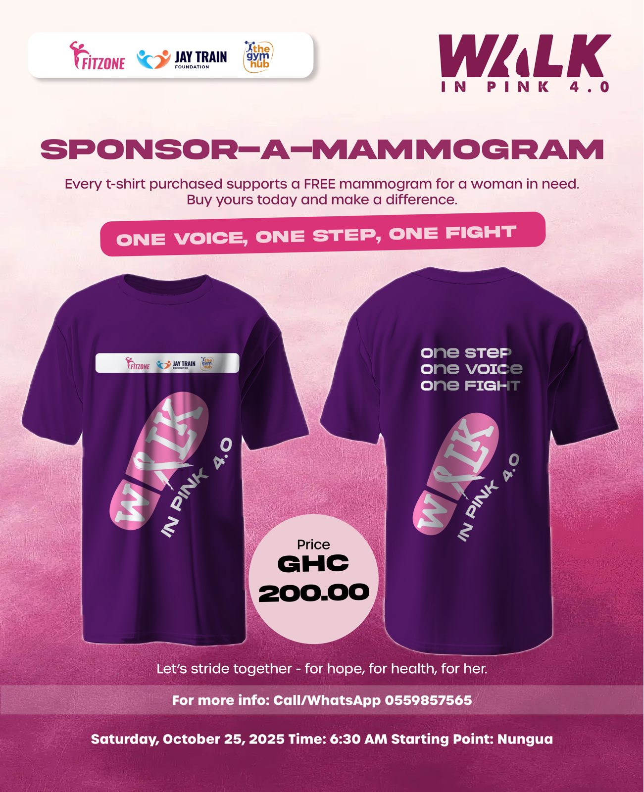 Walk In Pink t-shirt